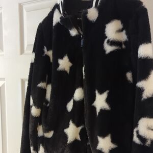 Karl Lagerfeld Monochrome Fur-Trimmed Jacket